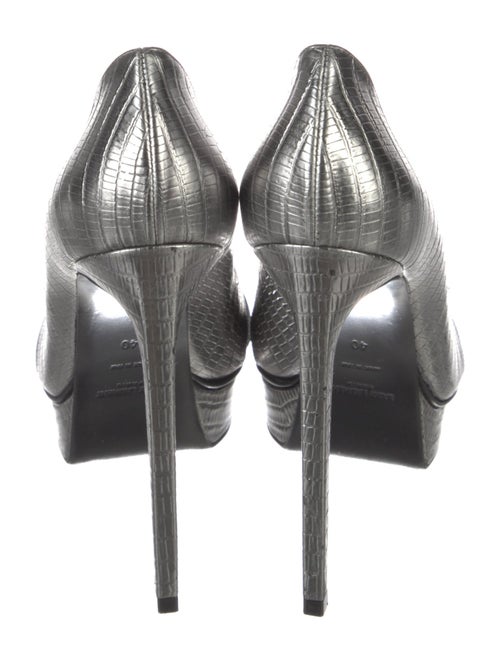 Saint Laurent Leather Cutout Accent Pumps