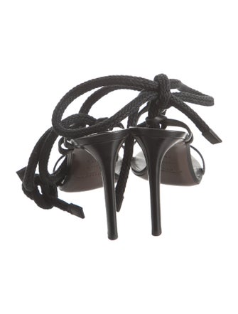 Saint Laurent Leather Slingback Sandals