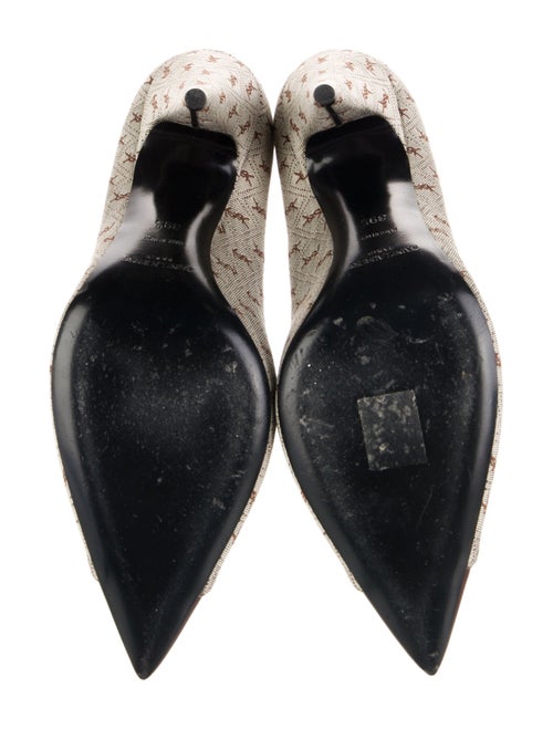 Saint Laurent Canvas Printed Pumps