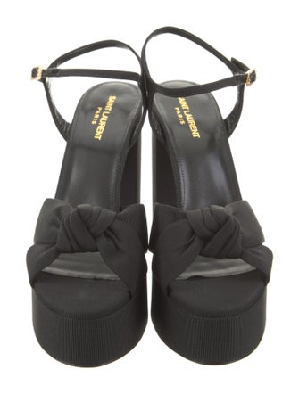 Saint Laurent Canvas Slingback Sandals