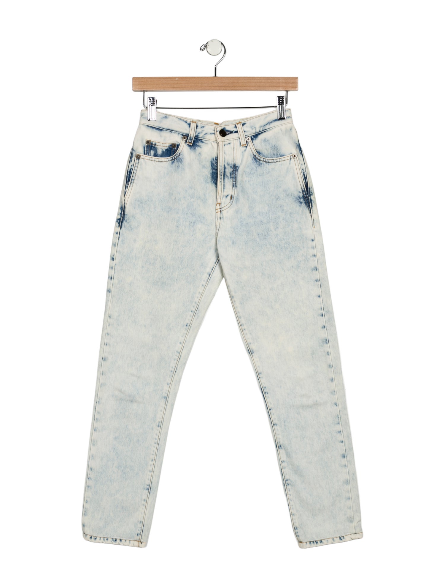 Saint Laurent Mid-Rise Skinny Leg Jeans