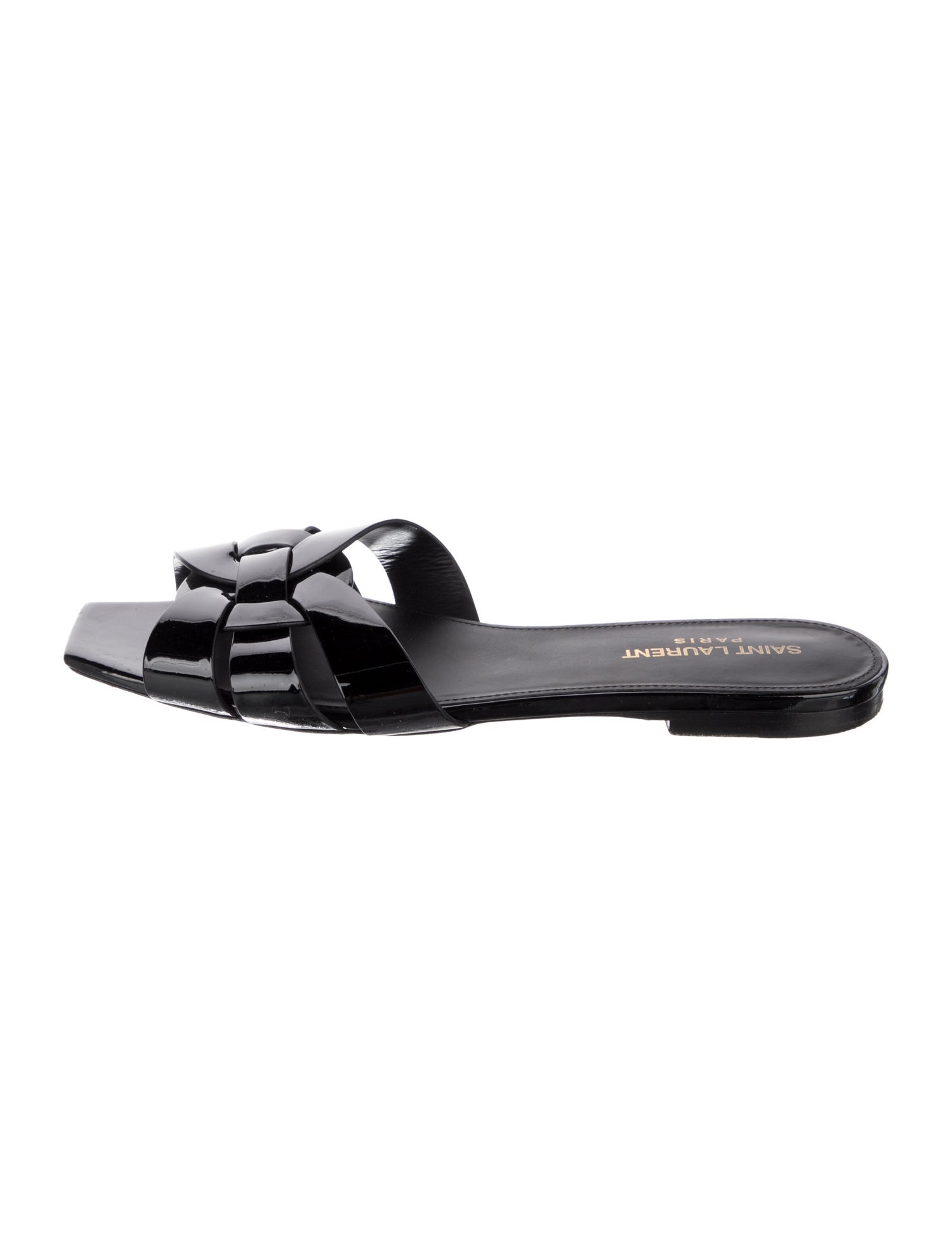 Saint Laurent Patent Leather Slides
