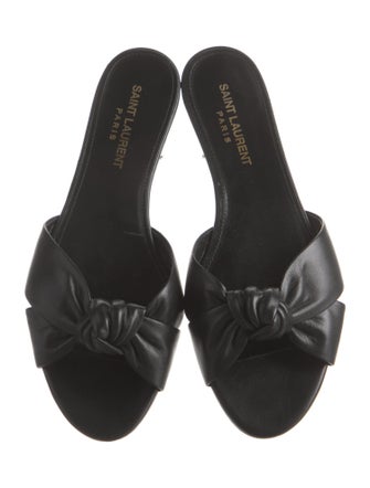 Saint Laurent Leather Slides