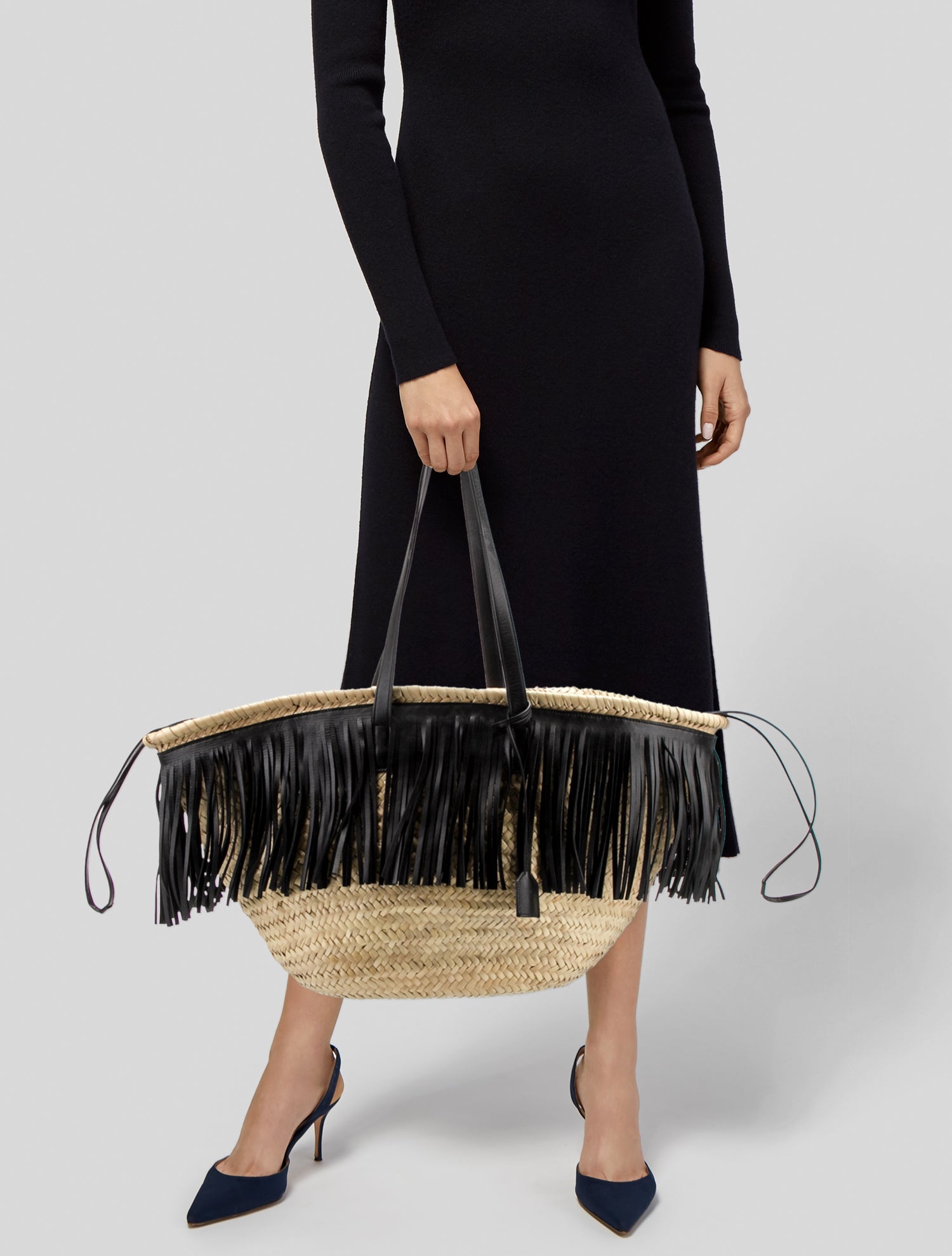 Saint Laurent Raffia Panier