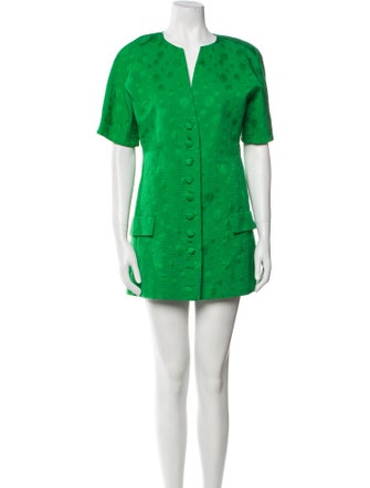 Saint Laurent V-Neck Mini Dress