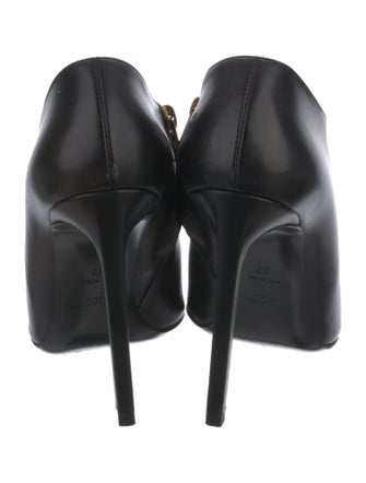 Saint Laurent Leather Studded Accents Boots