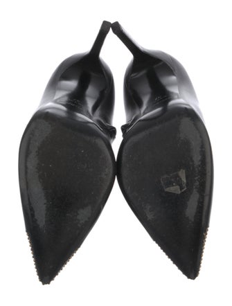 Saint Laurent Leather Studded Accents Boots