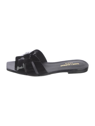 Saint Laurent Patent Leather Slides