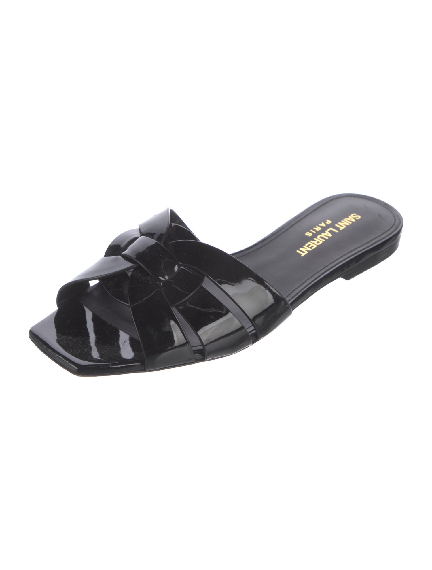 Saint Laurent Patent Leather Slides