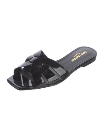 Saint Laurent Patent Leather Slides