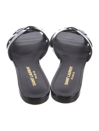 Saint Laurent Patent Leather Slides