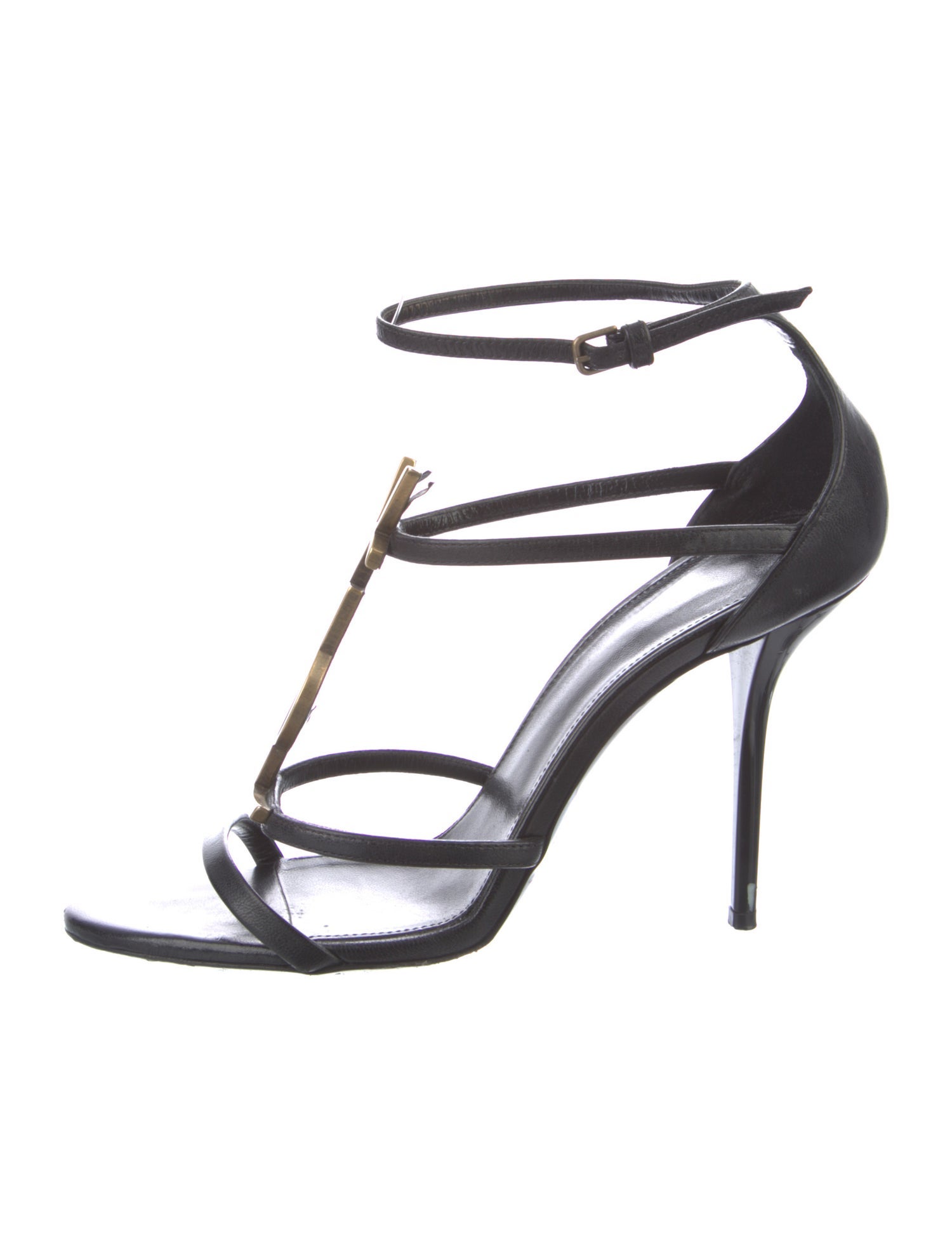 Saint Laurent Leather T-Strap Sandals