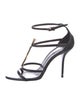 Saint Laurent Leather T-Strap Sandals