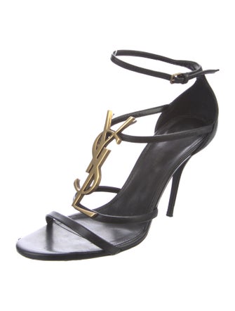 Saint Laurent Leather T-Strap Sandals
