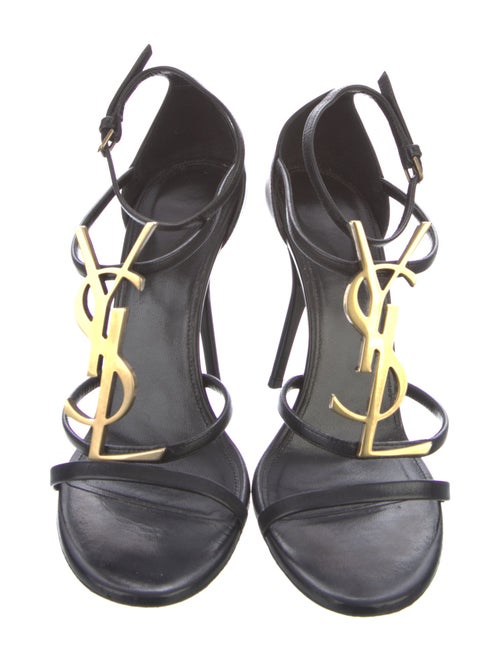 Saint Laurent Leather T-Strap Sandals