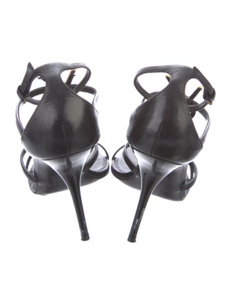 Saint Laurent Leather T-Strap Sandals