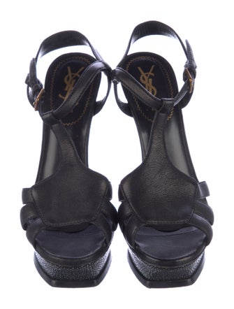 Yves Saint Laurent Leather T-Strap Sandals