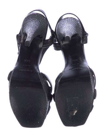 Yves Saint Laurent Leather T-Strap Sandals