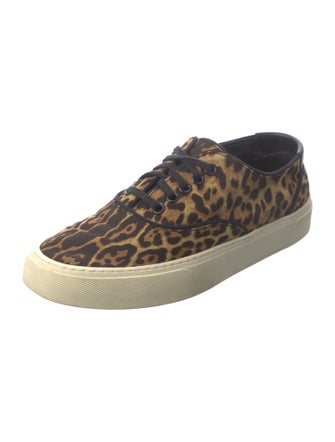 Saint Laurent Canvas Animal Print Sneakers