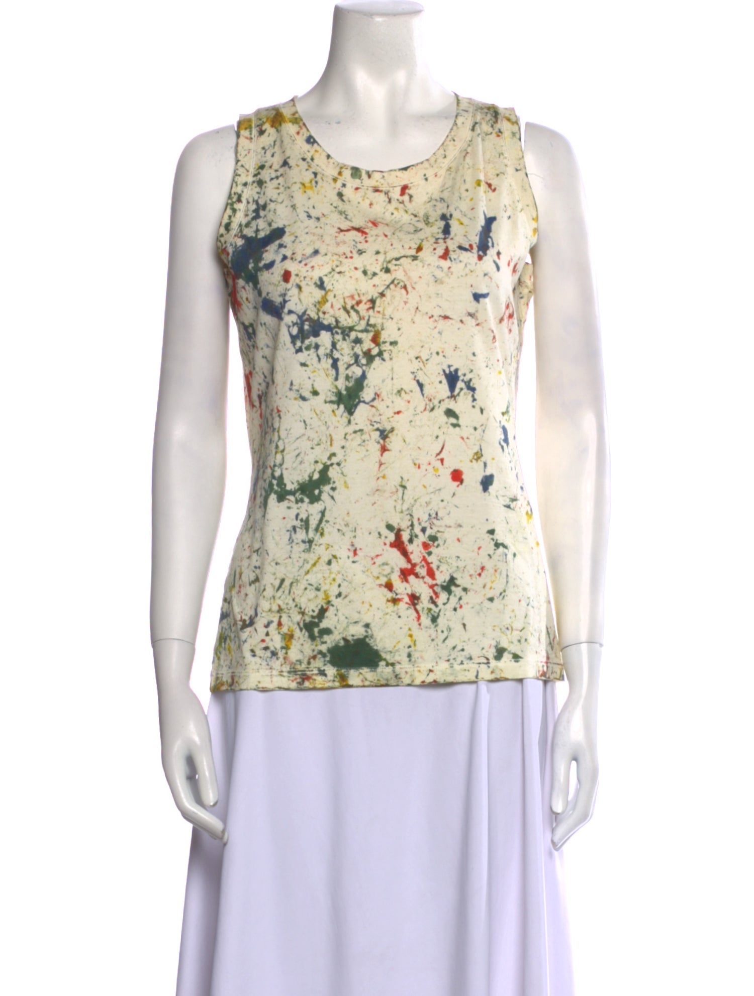 Yves Saint Laurent Floral Print Scoop Neck Top