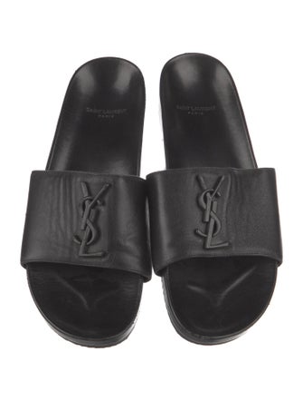 Saint Laurent Leather Slides