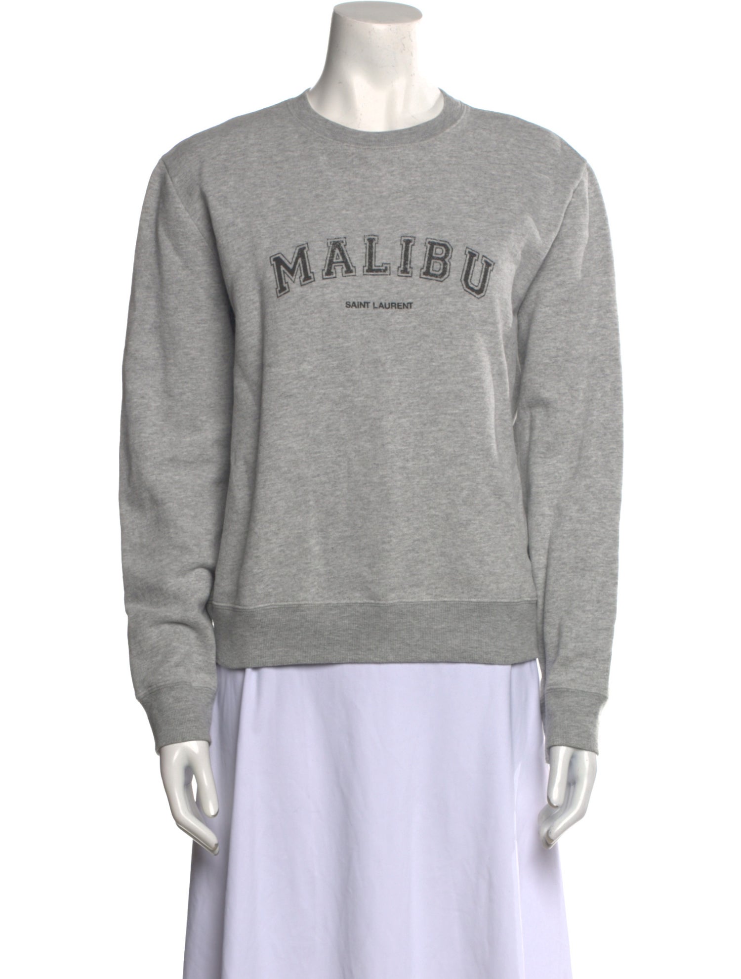 Saint Laurent Graphic Print Crew Neck Sweatshirt