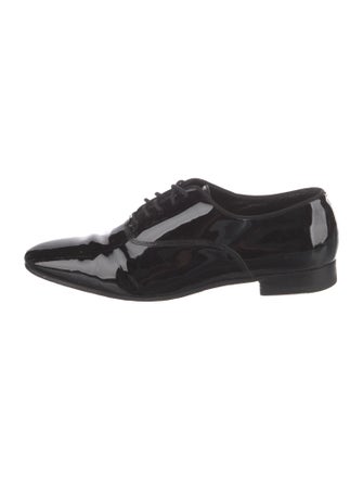 Saint Laurent Patent Leather Grosgrain Trim Oxfords
