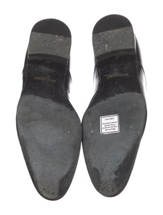 Saint Laurent Patent Leather Grosgrain Trim Oxfords