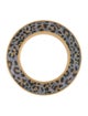 Saint Laurent Wide Animal Printed Enamel Bangle Bracelet