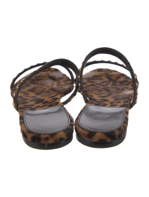 Saint Laurent Ponyhair Animal Print Slides