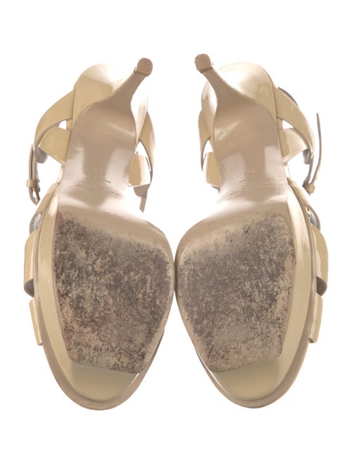 Saint Laurent Patent Leather T-Strap Sandals