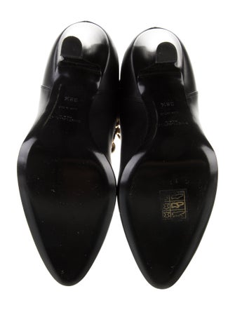 Saint Laurent Leather Chain-Link Accents Boots