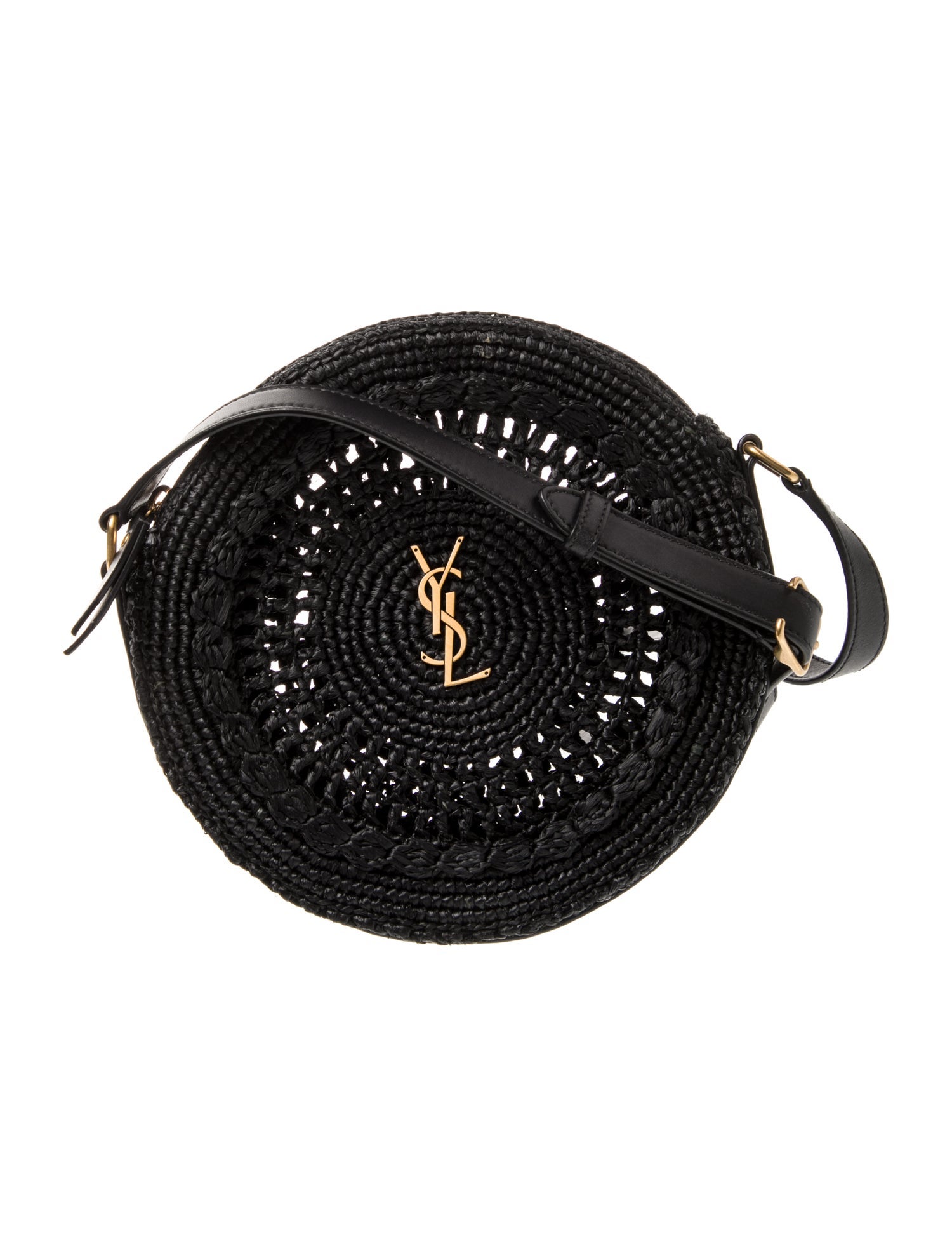 Saint Laurent Raffia Sac YSL Round Raffia