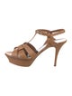 Saint Laurent Leather T-Strap Sandals