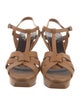 Saint Laurent Leather T-Strap Sandals