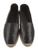 Saint Laurent Leather Embroidered Accent Espadrilles