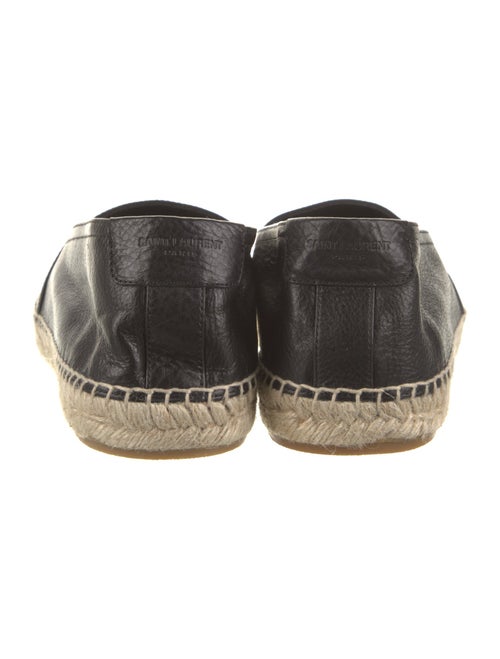 Saint Laurent Leather Embroidered Accent Espadrilles