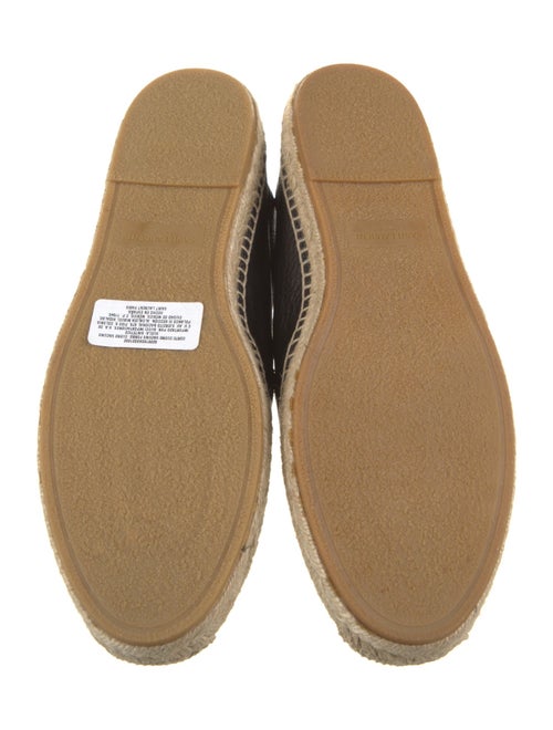 Saint Laurent Leather Embroidered Accent Espadrilles