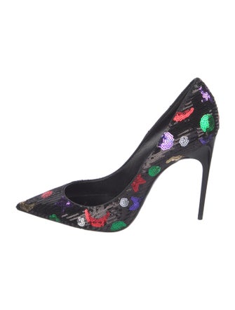 Saint Laurent Sequins Printed Pumps