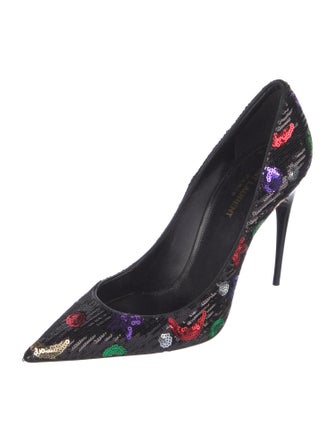 Saint Laurent Sequins Printed Pumps