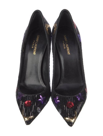 Saint Laurent Sequins Printed Pumps