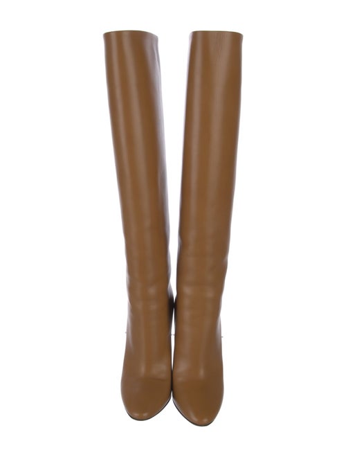 Saint Laurent Leather Leather Trim Embellishment Boots