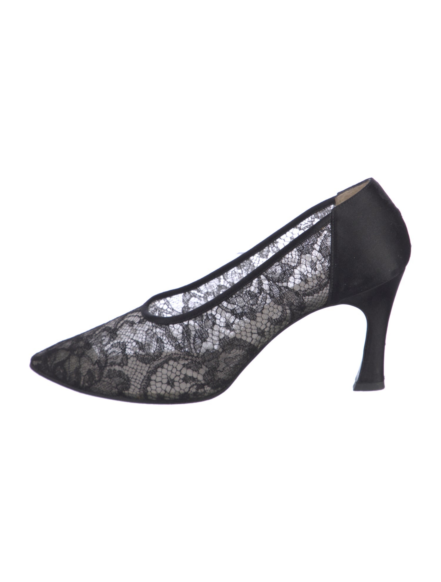 Yves Saint Laurent Lace Lace Pattern Pumps
