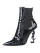 Saint Laurent Signature Logo Patent Leather Boots