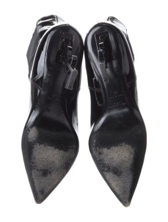 Saint Laurent Signature Logo Patent Leather Boots