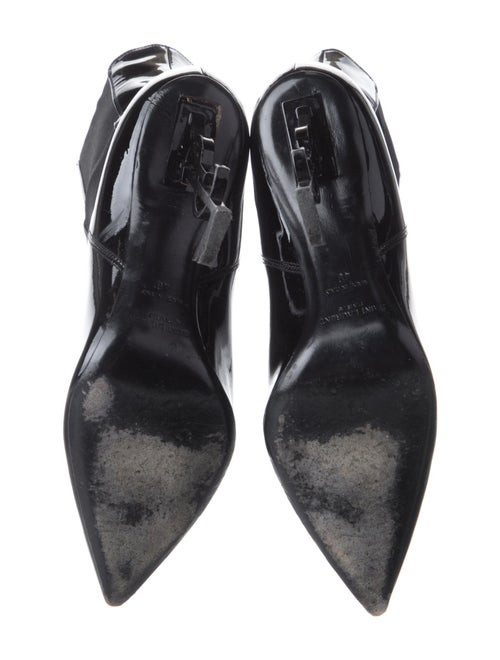 Saint Laurent Signature Logo Patent Leather Boots