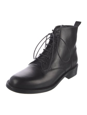 Saint Laurent Leather Lace-Up Boots