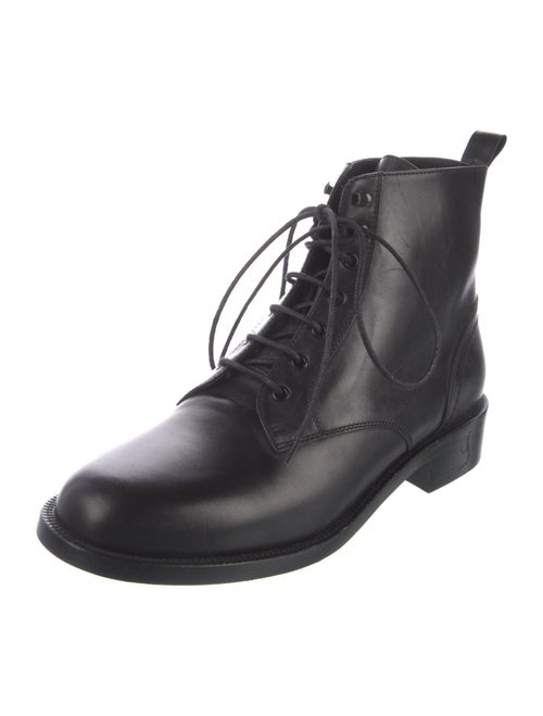 Saint Laurent Leather Lace-Up Boots