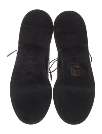 Saint Laurent Leather Lace-Up Boots