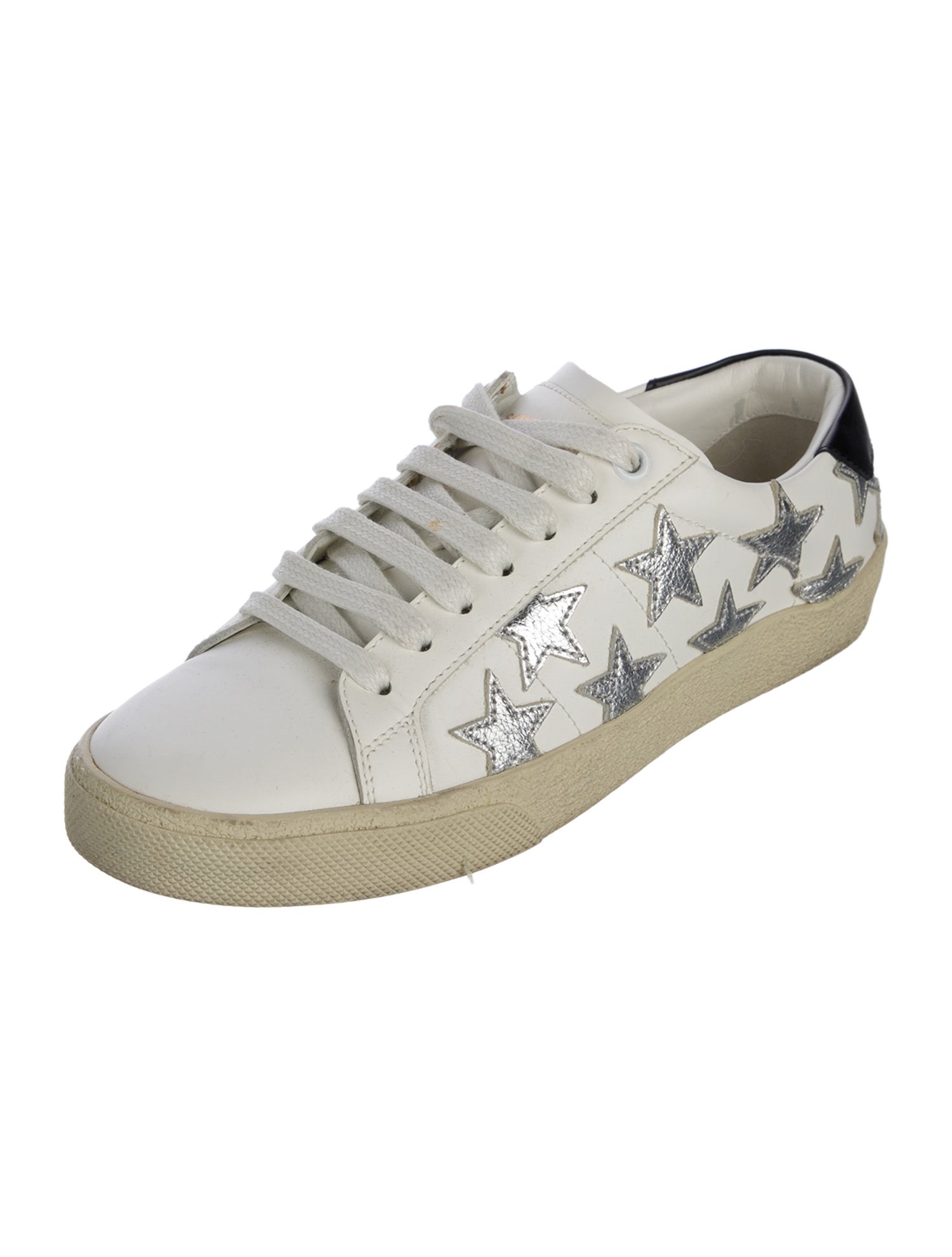 Saint Laurent Leather Printed Sneakers